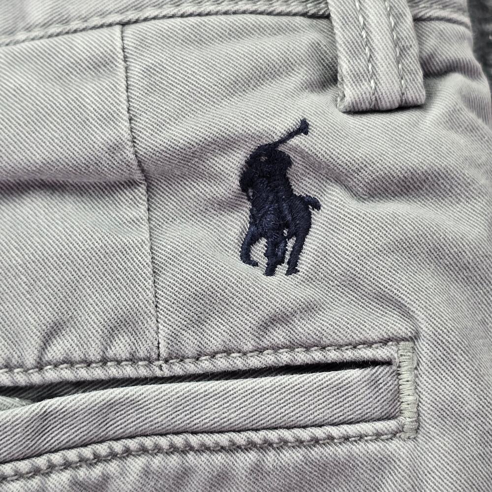 Polo Ralph Lauren Pants Mens 34x34 Light Gray Stretch Straight Fit Chinos Pony - Picture 5 of 9